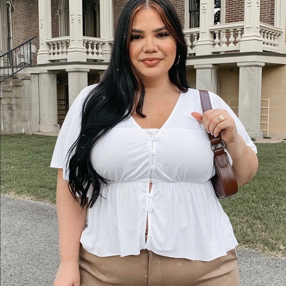 Tops - Cute Plus Olive Green Blouse 2X
